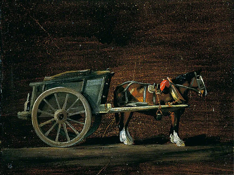 Farm cart, attached horse - John Constable