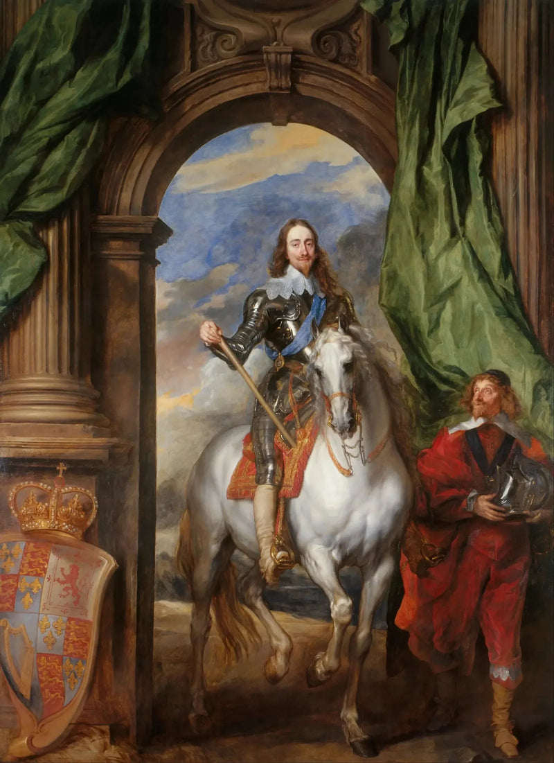 Charles I on horseback with Monsieur de Saint Antoine - Antoine van Dyck