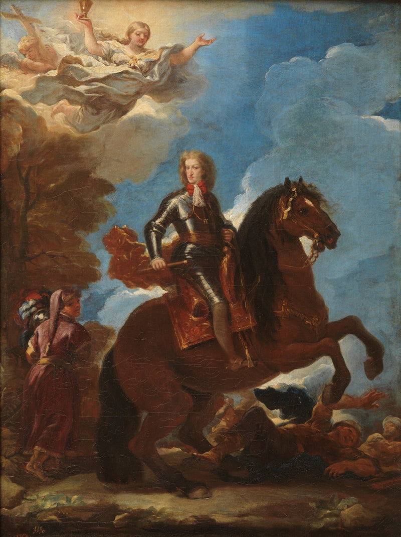 Charles II, King of Spain, on horseback - Luca Giordano