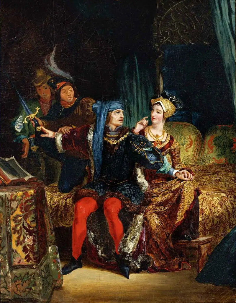 Charles VI and Odette de Champdivers - Eugène Delacroix