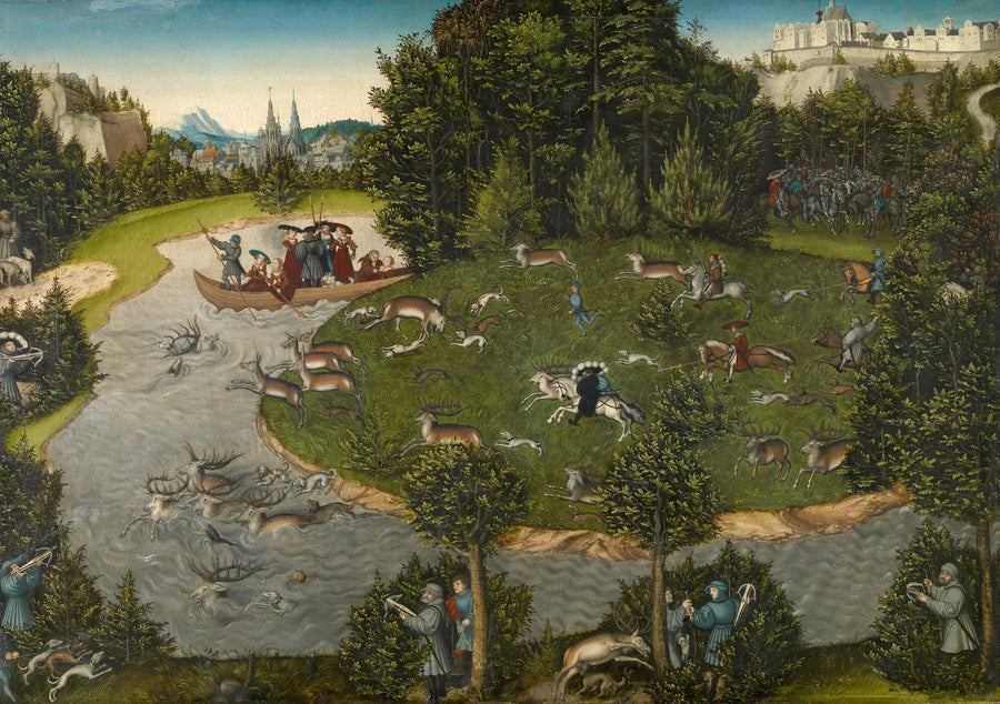 Stag Hunt of Elector Frederick the Wise - Lucas Cranach the Elder