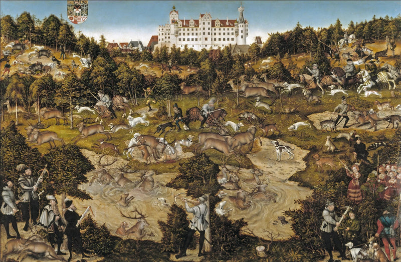 Hunt at Torgau Castle in honor of Charles Quint - Lucas Cranach the Elder
