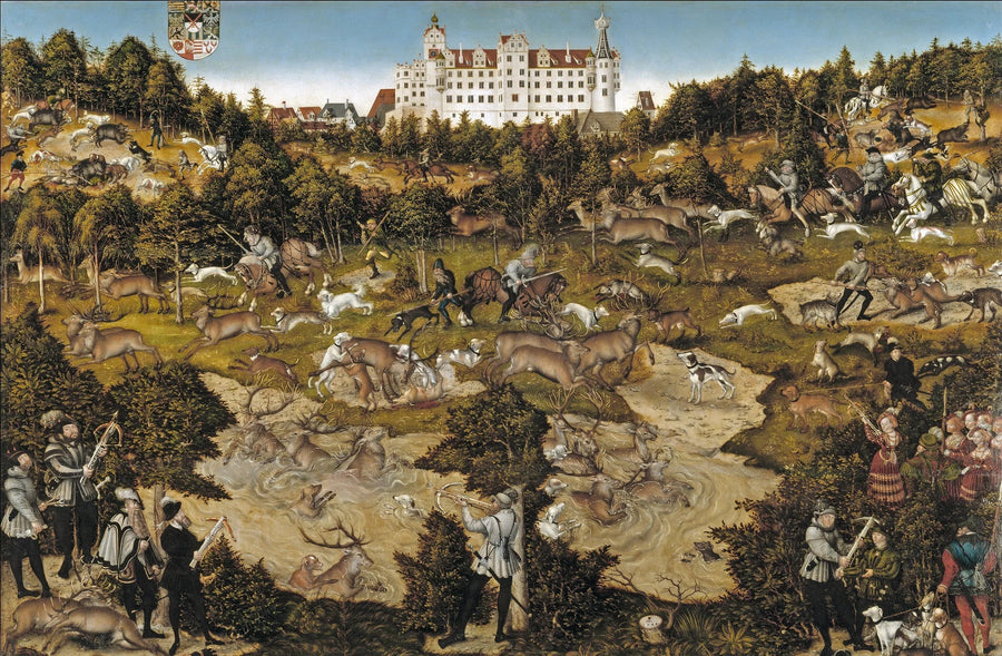 Hunt at Torgau Castle in honor of Charles Quint - Lucas Cranach the Elder