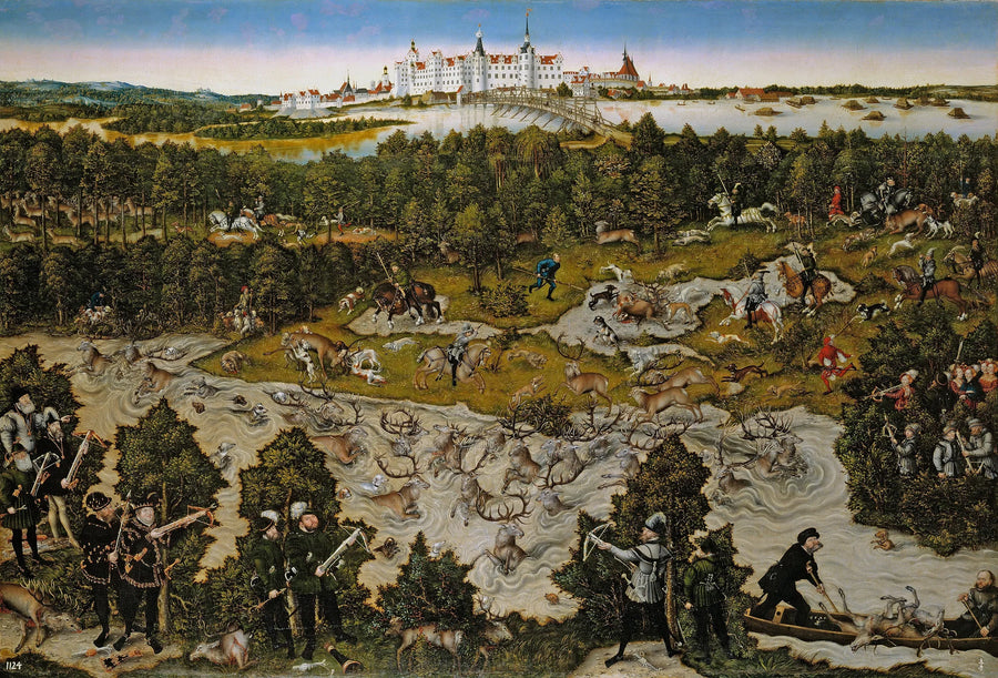 Hunt at Torgau Castle in honor of Ferdinand I - Lucas Cranach the Elder