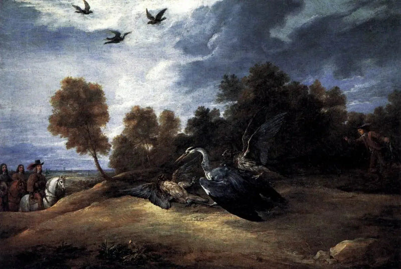 Heron Hunt with Archduke Leopold-Guillaume - David Teniers the Younger