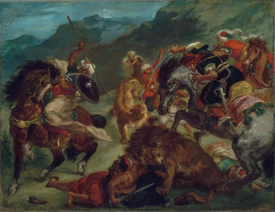 Lion Hunt - Eugène Delacroix