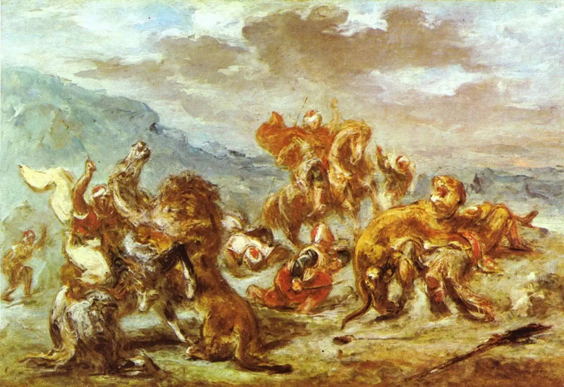 Lion Hunt - Eugène Delacroix