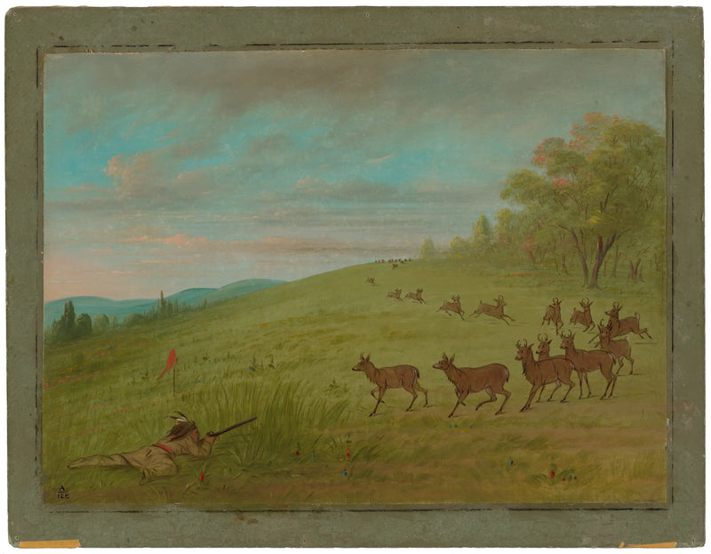 Antelope Hunt - Assinneboine - George Catlin