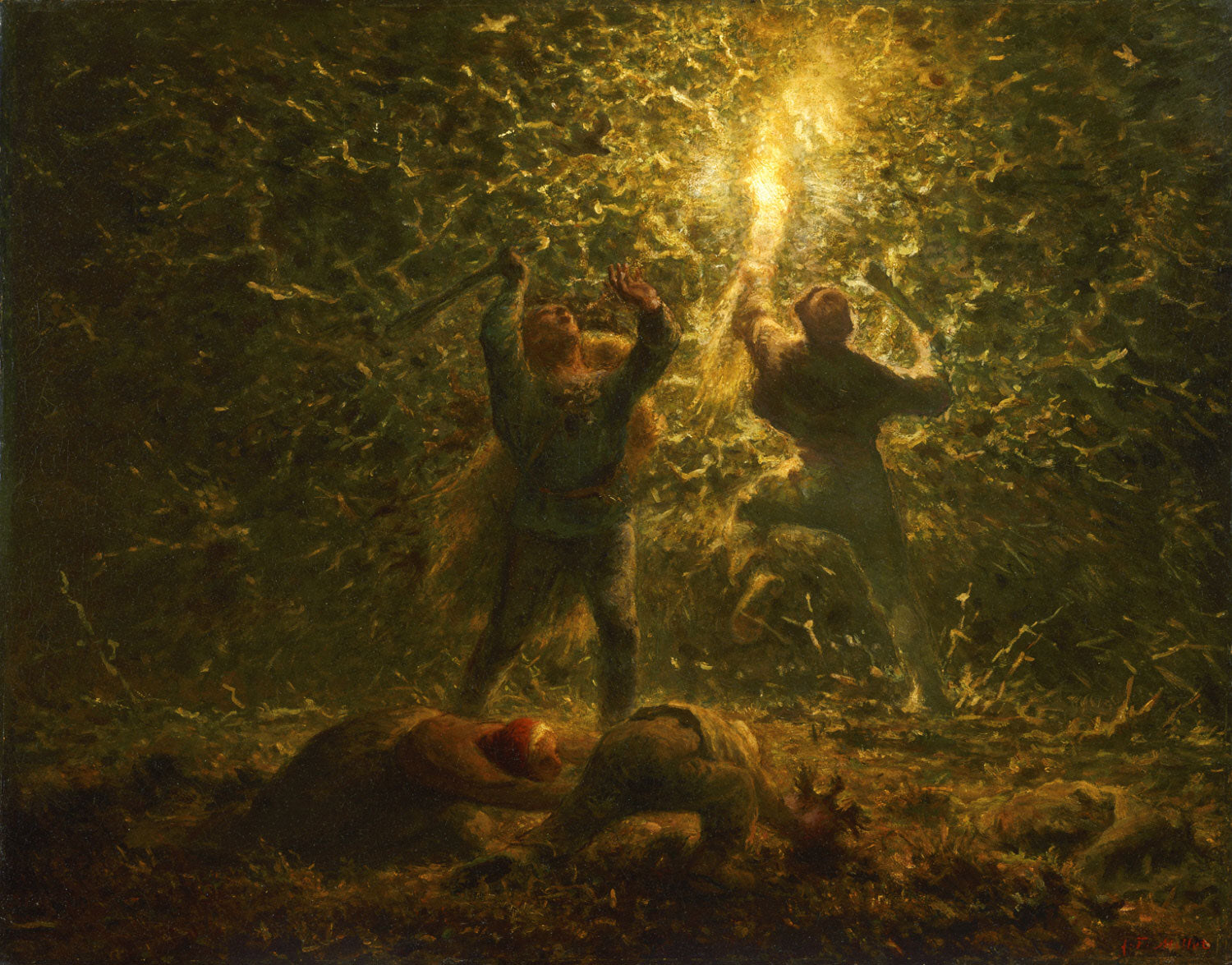 Night Bird Hunt - Jean-François Millet