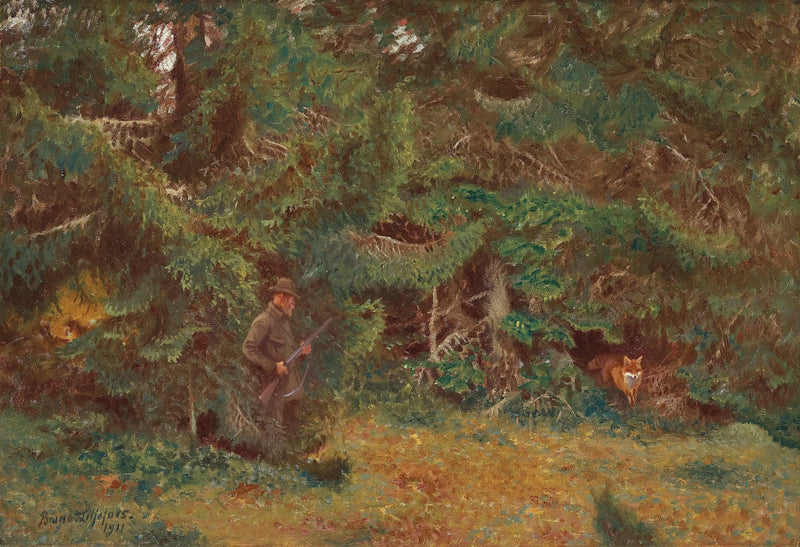 Hunter and Fox - Bruno Liljefors