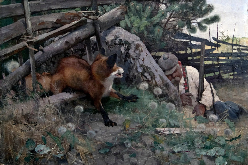 Hunter and Fox - Bruno Liljefors