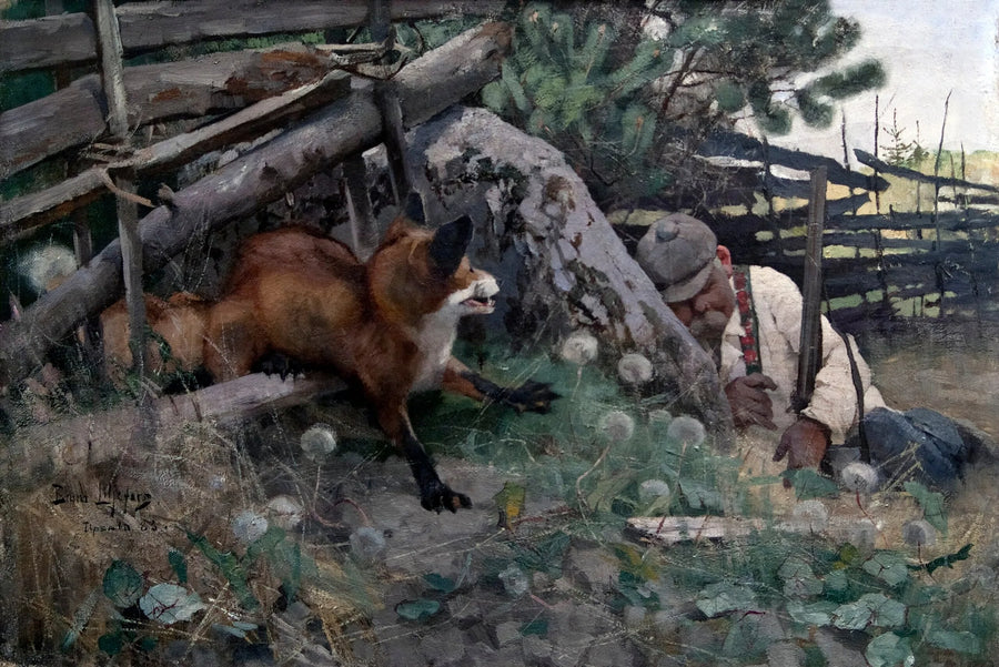 Hunter and Fox - Bruno Liljefors
