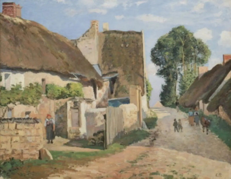 Cottages in Auvers-sur-Oise - Camille Pissarro