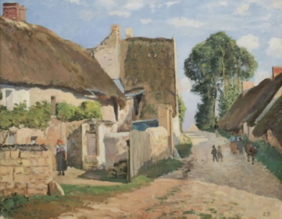 Cottages in Auvers-sur-Oise - Camille Pissarro