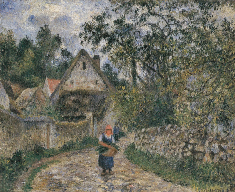 Cottages at Valhermeil, Auvers-sur-Oise - Camille Pissarro