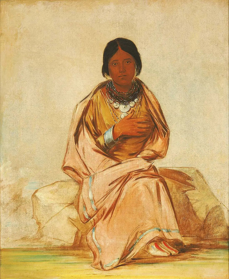 Chee-a-ex-e-co, Girl of the Heartless Deer - George Catlin