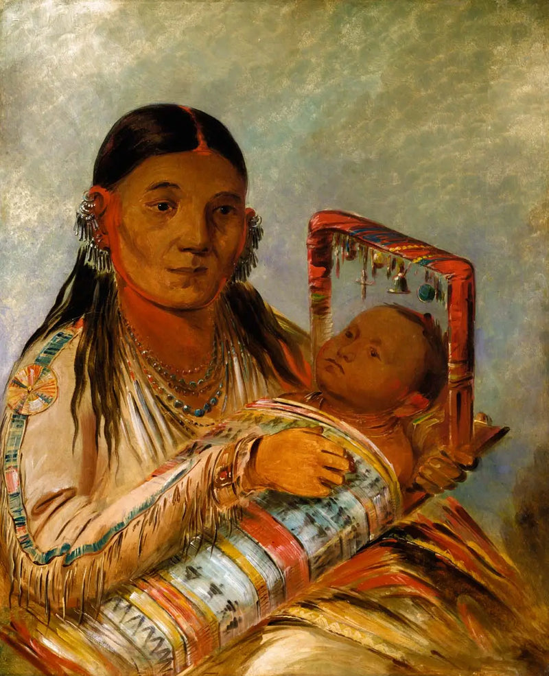 Chée-ah-ká-tchée, wife of Nót-to-way - George Catlin