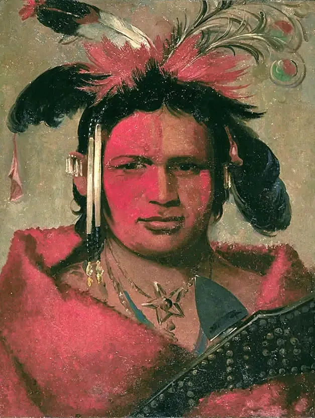 Chee-me-náh-na-quet, Grand Nuage, fils de Grizzly Bear - George Catlin