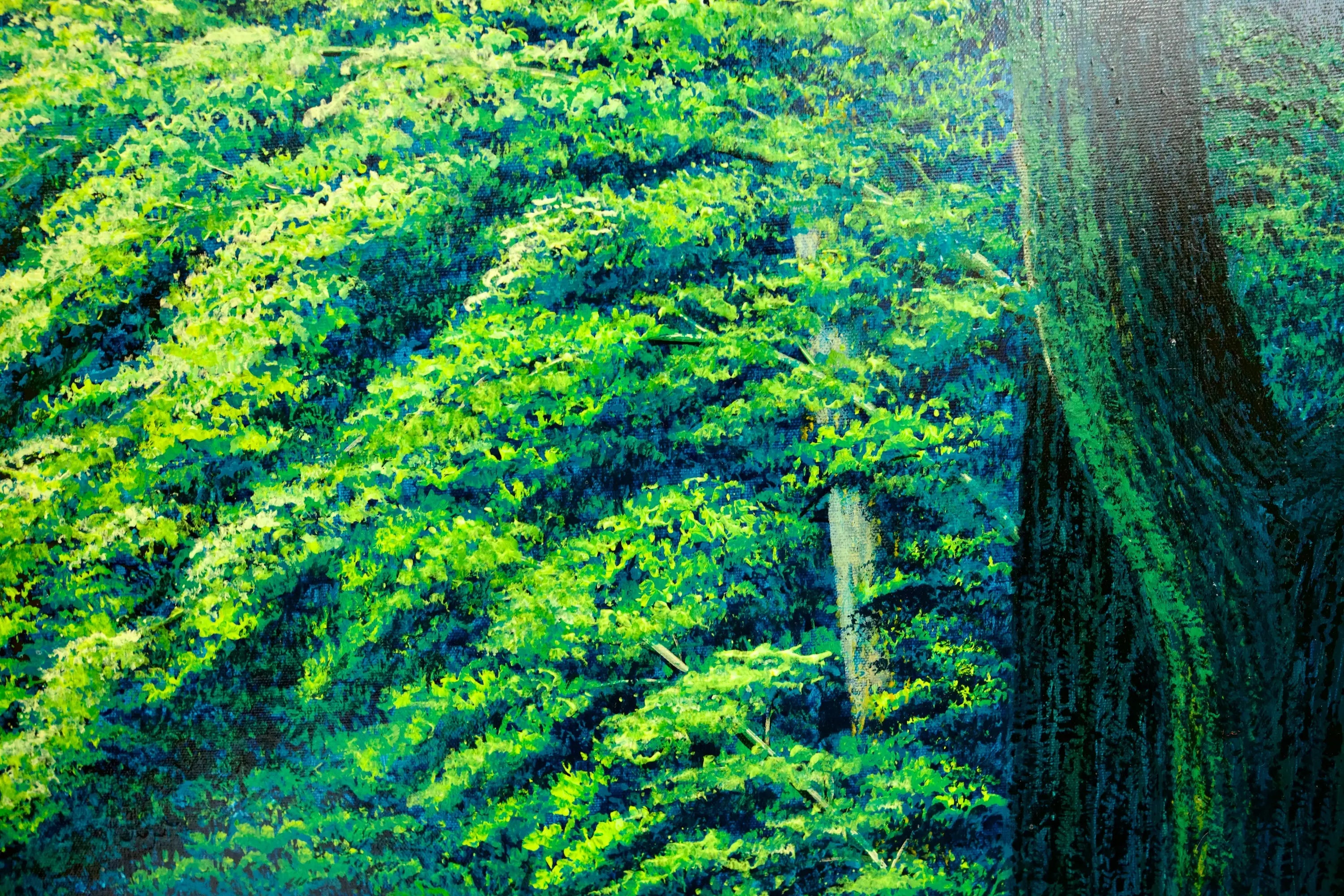 Chemin dans la Forêt Verte | 130 x 190 cm image 8 copie peinte à la main à l’huile