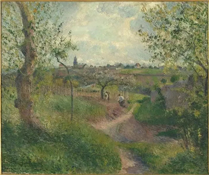 rising path through fields. Côte des Groouettes. Pontoise - Camille Pissarro