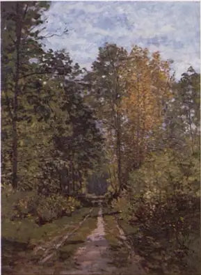 Reproduction du tableau « Chemin sous bois - Claude Monet » par Alpha Reproduction en peinture à l’huile