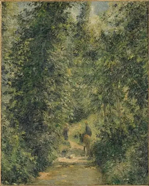 Path through the woods, in summer - Camille Pissarro