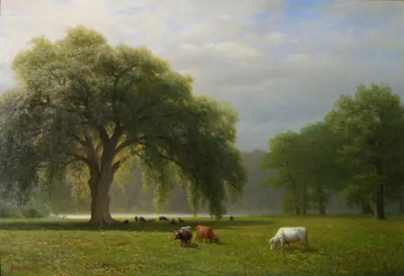 Weeping Oaks, Clear Creek, California - Albert Bierstadt