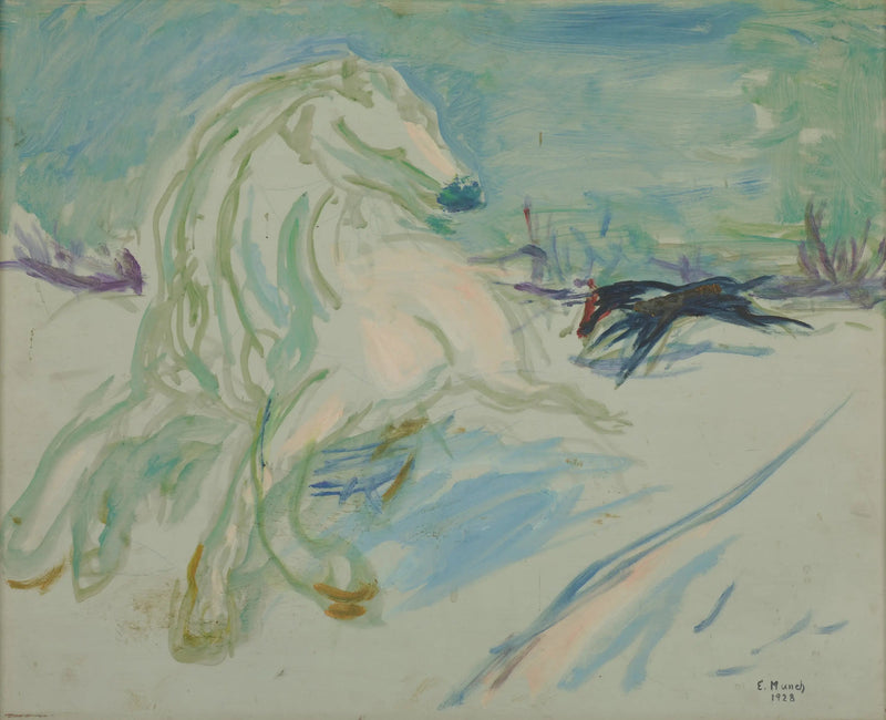 White Horse at Gallop - Edvard Munch