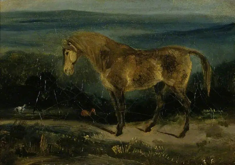 Horse in a Landscape - Eugène Delacroix