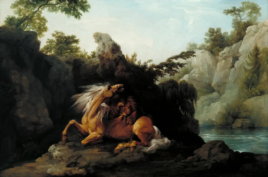 Cheval devoured by a lion - George Stubbs