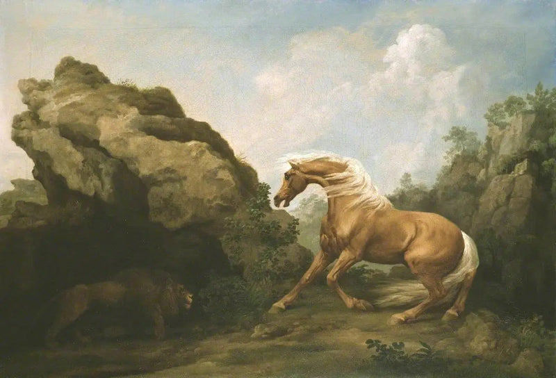 Frightened Horse by a Lion - George Stubbs