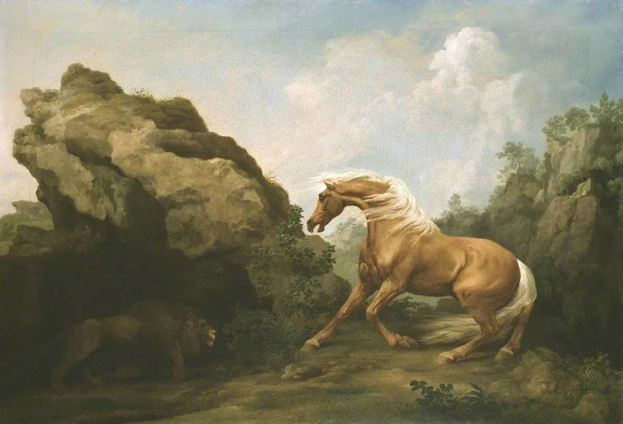 Frightened Horse by a Lion - George Stubbs