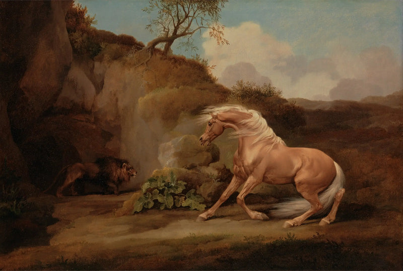 Frightened horse by a lion - George Stubbs