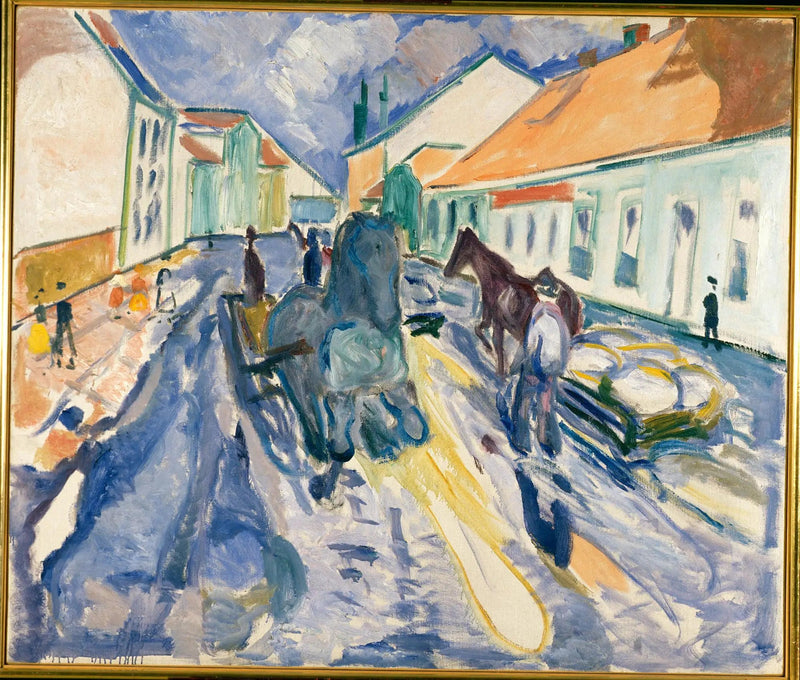 Horse Wrapped in a Street - Edvard Munch