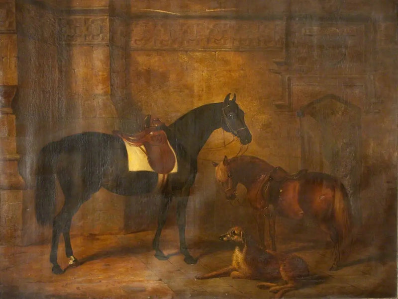 Horse, pony et cerf-lévrier - Edwin Henry Landseer