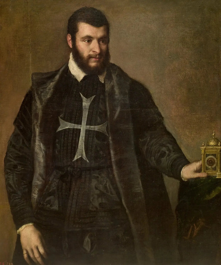 Knight with a Clock - Titian