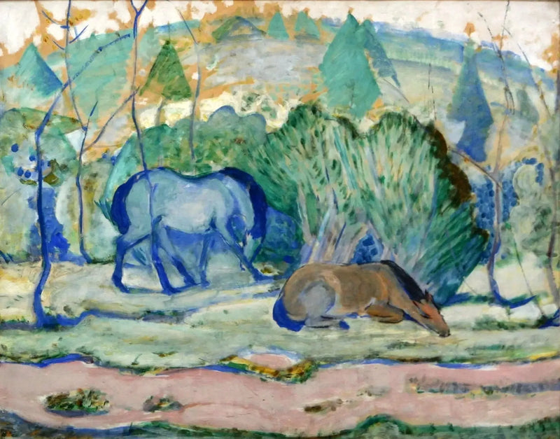 Horses in the Pasture - Franz Marc
