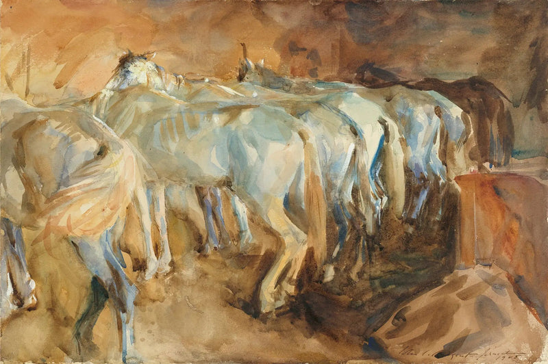 Bus Horses in Jerusalem - John Singer Sargent