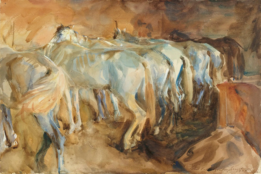 Bus Horses in Jerusalem - John Singer Sargent
