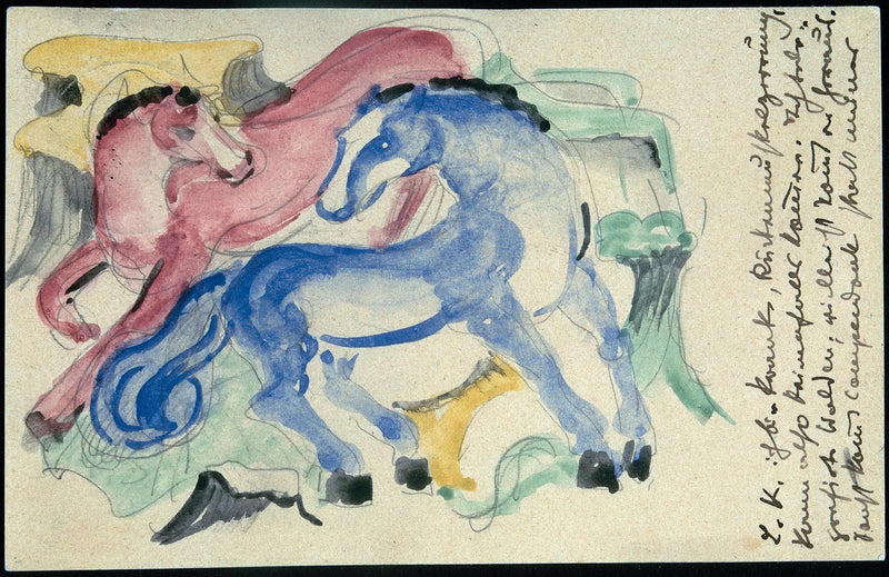 Red and Blue Horses - Franz Marc