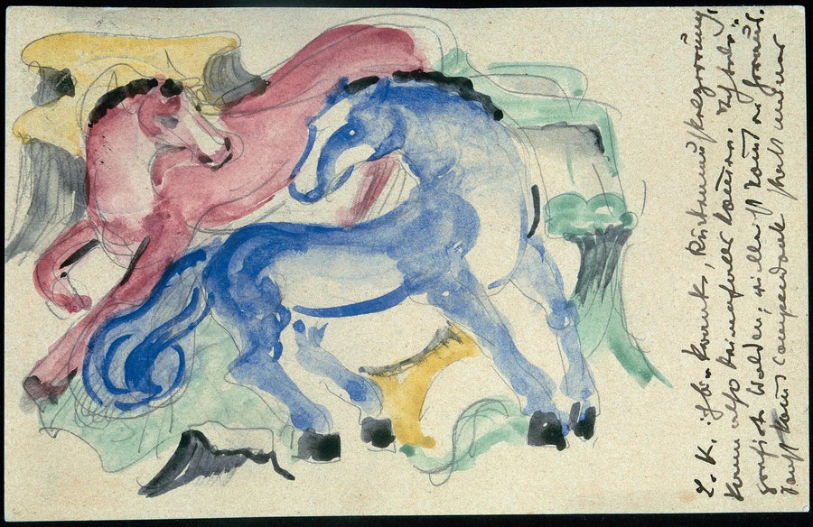 Red and Blue Horses - Franz Marc