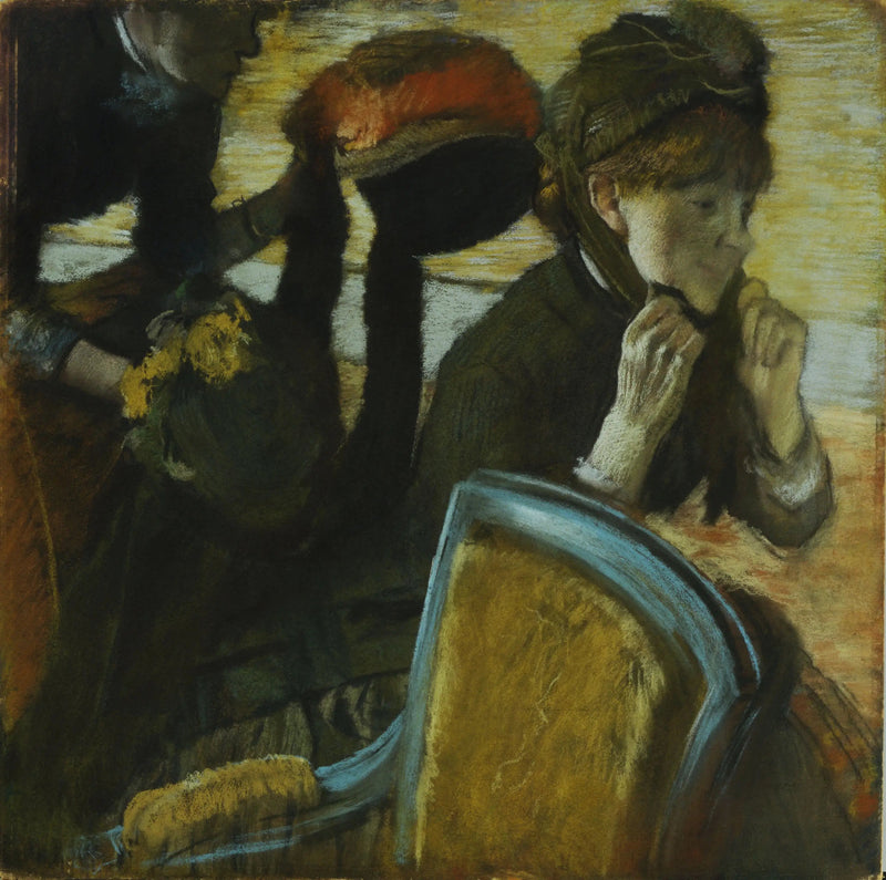 At the Milliner - Edgar Degas