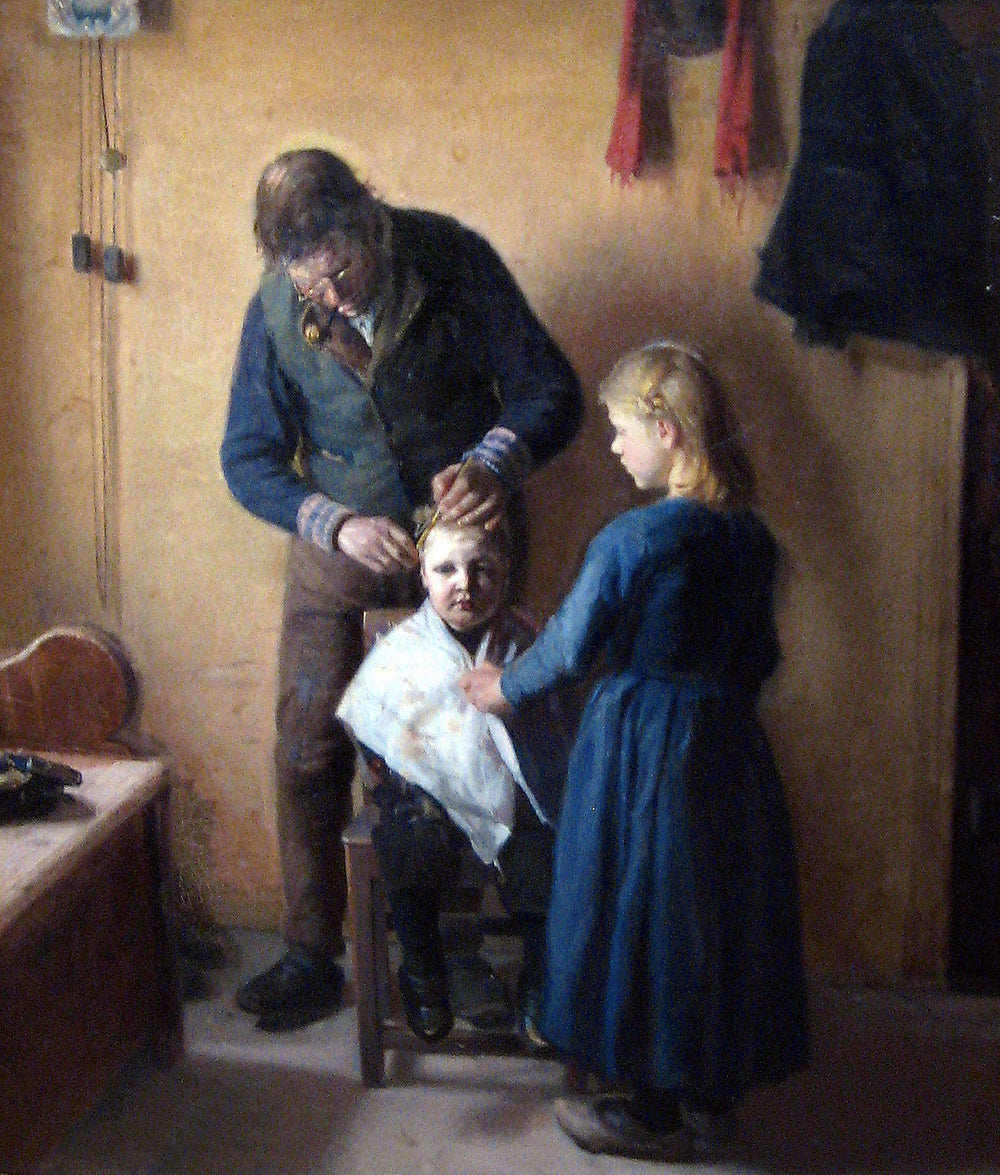 Chez le coiffeur - Anna Ancher image 1 tableau peint à l’huile sur toile