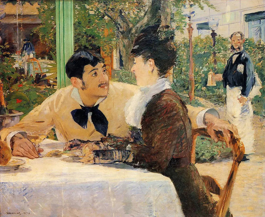 At Father Lathuille's, in the open air - Édouard Manet