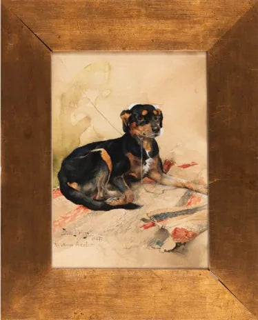 Resting hunting dog - Bruno Liljefors