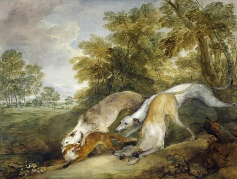 Dogs Hunting a Fox - Thomas Gainsborough