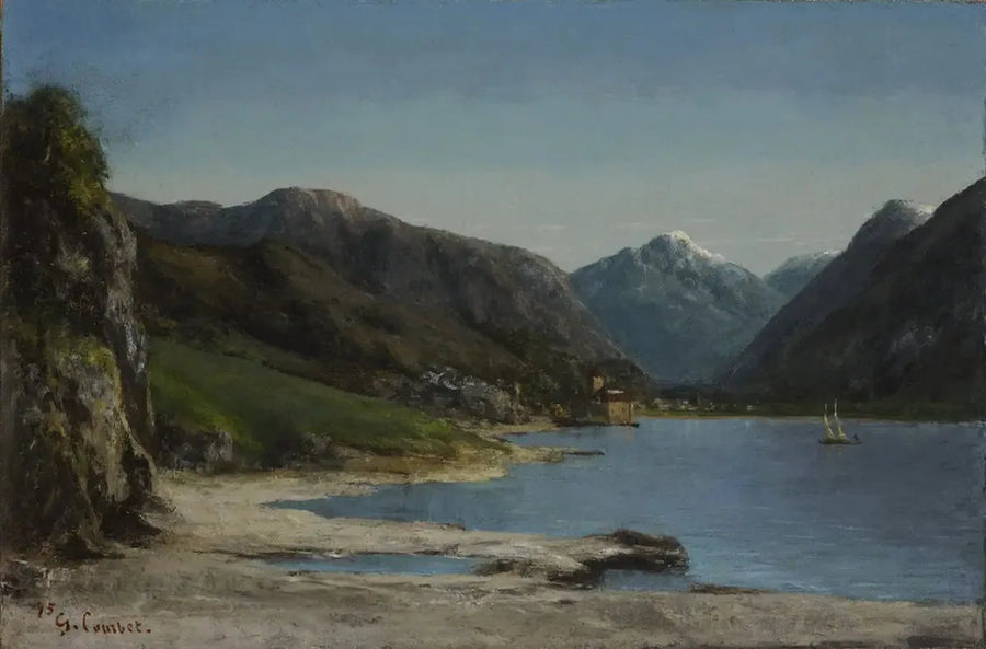 Chillon, seen from afar - Gustave Courbet