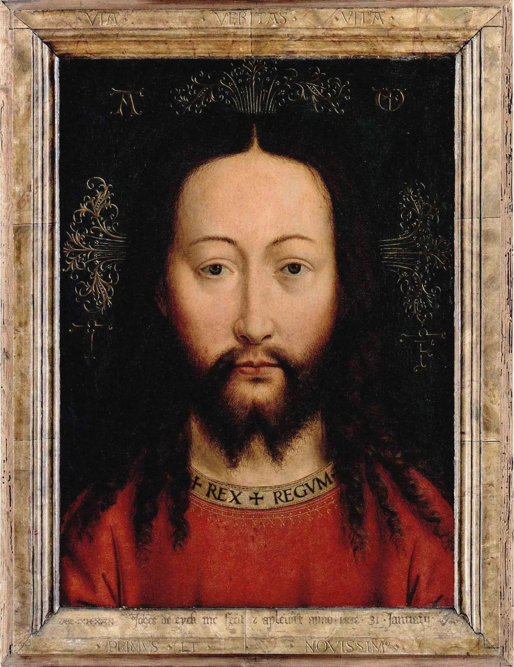 Christ - Jan van Eyck image 1 copie de tableau peinte à la main