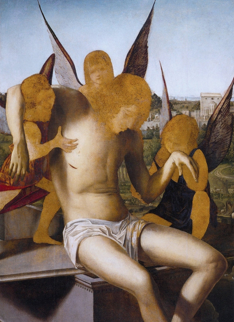 Christ Mort Soutenu par Trois Anges - Antonello de Messine