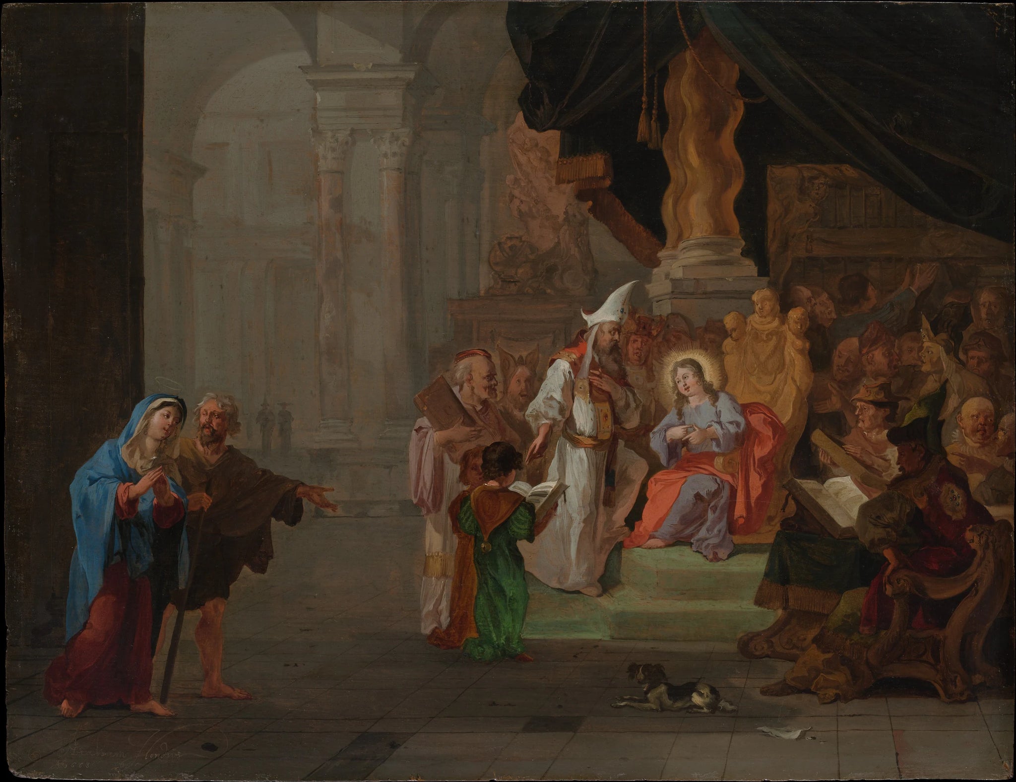 Le Christ parmi les docteurs - Abraham Hondius